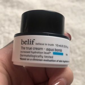 Belif travel sized aqua bomb cream